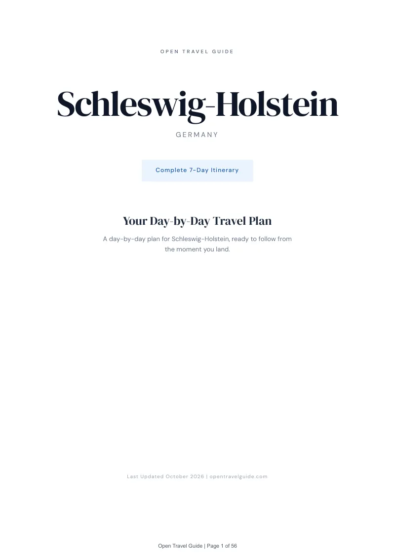 Schleswig Holstein 7-Day Itinerary: Cover