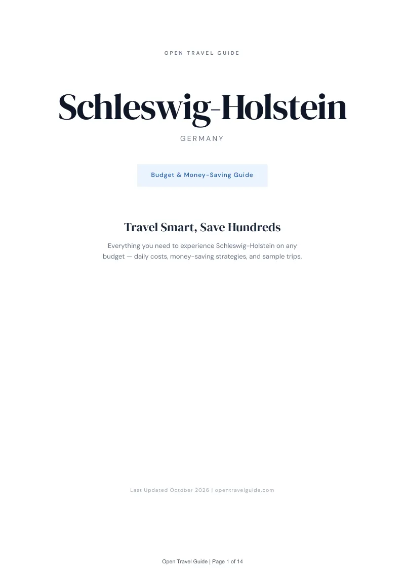 Schleswig Holstein Budget & Money-Saving Guide: Cover