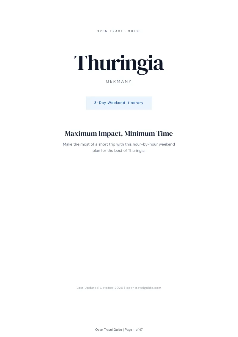 Thuringia 3-Day Weekend Itinerary: Cover