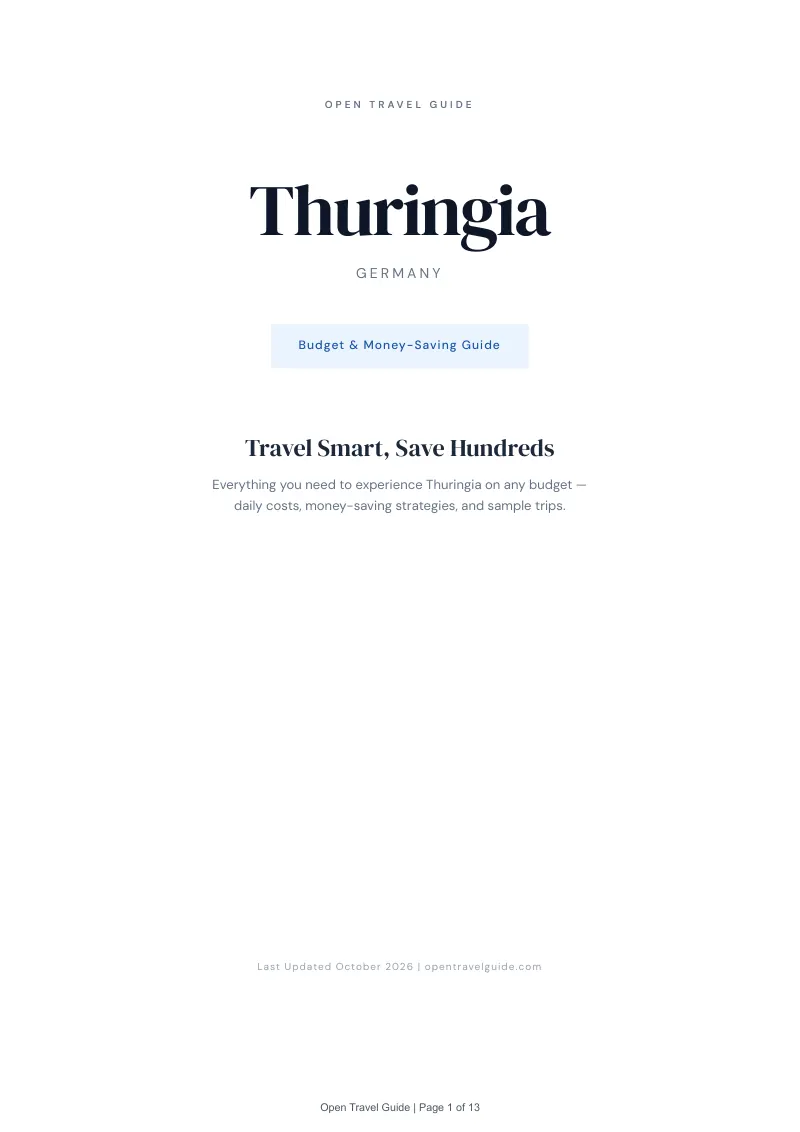 Thuringia Budget & Money-Saving Guide: Cover