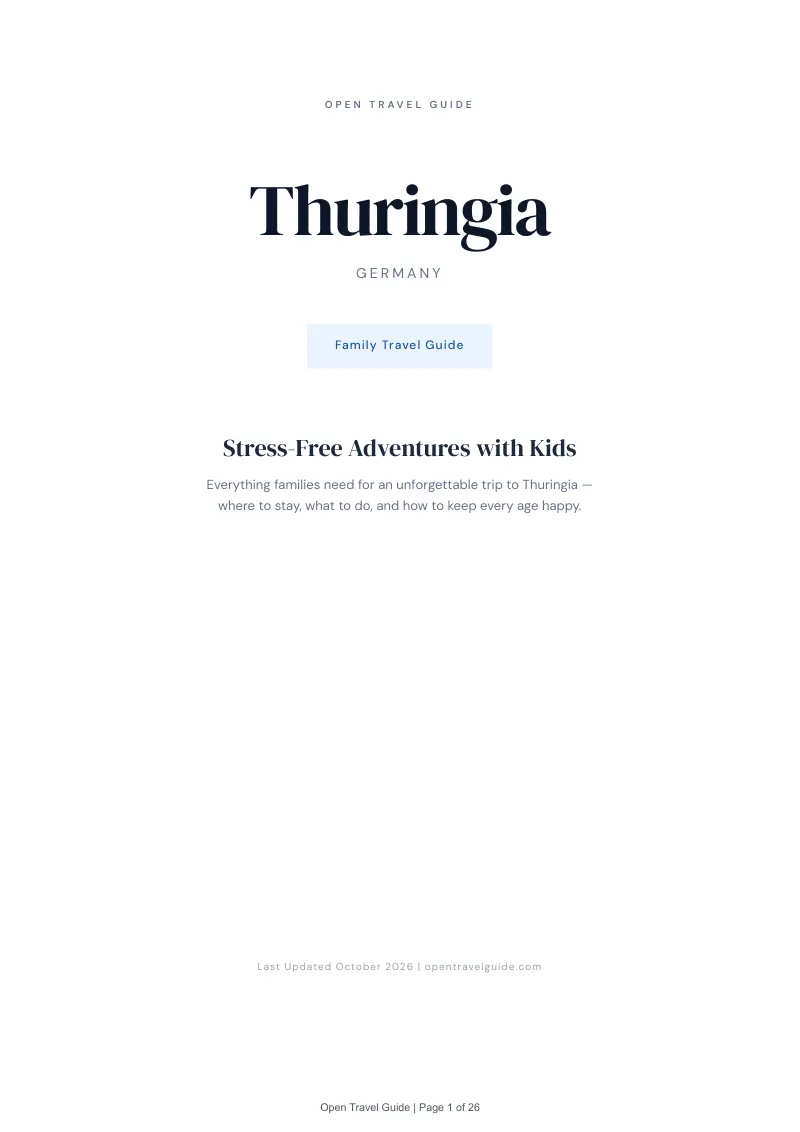 Thuringia Family Travel Guide: Cover