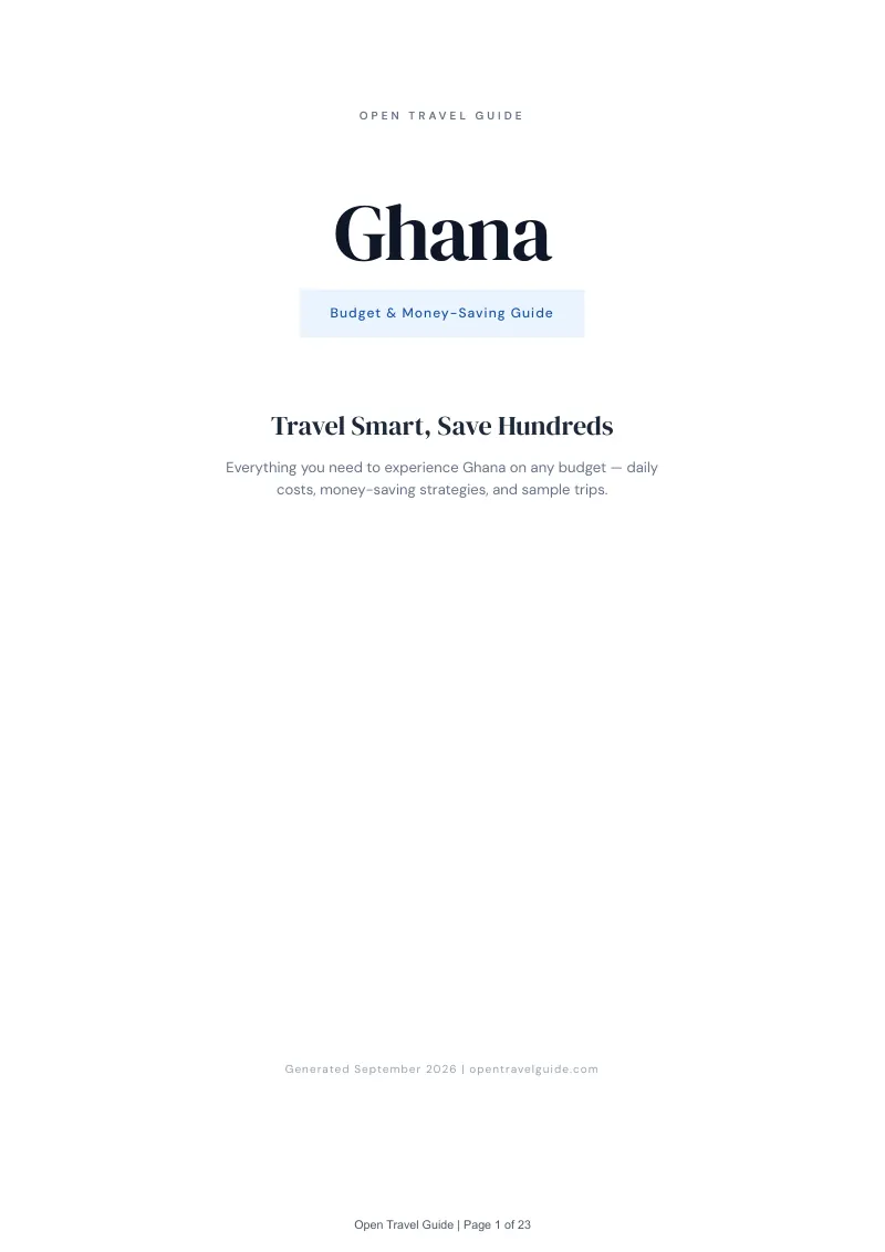 Ghana Complete Travel Bundle: Budget guide · Cover