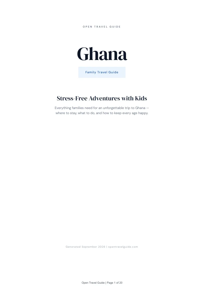 Ghana Complete Travel Bundle: Family guide · Cover