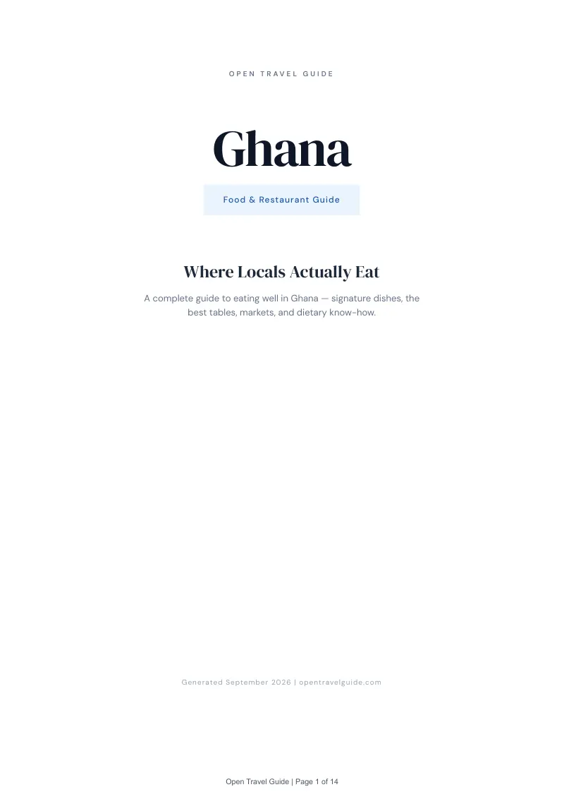 Ghana Complete Travel Bundle: Food guide · Cover