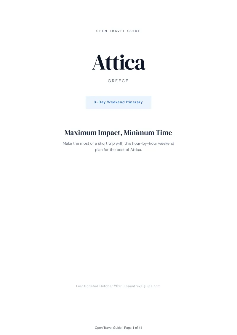 Attica 3-Day Weekend Itinerary: Cover