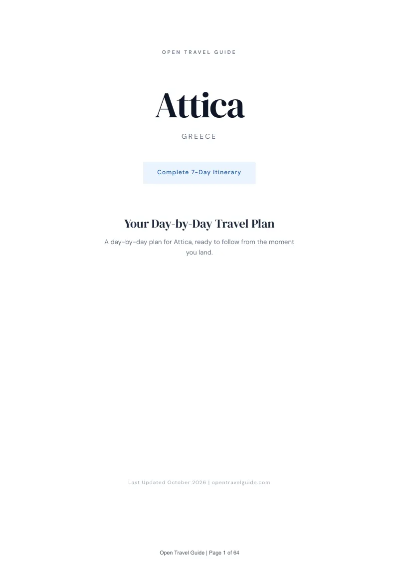 Attica 7-Day Itinerary: Cover