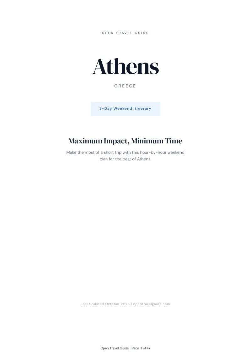Athens 3-Day Weekend Itinerary: Cover