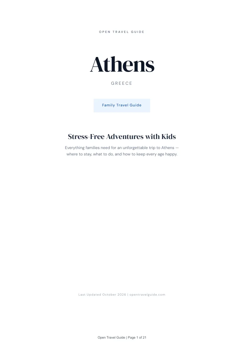 Athens Family Travel Guide: Cover