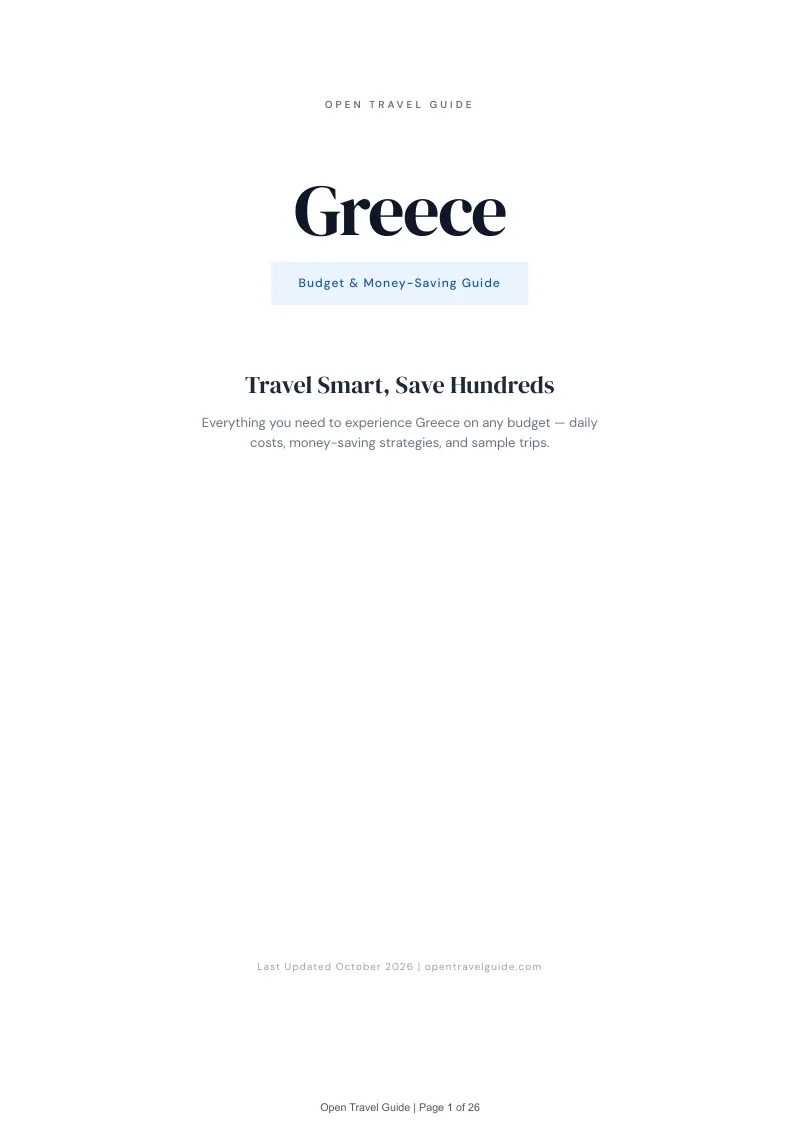 Greece Budget & Money-Saving Guide: Cover