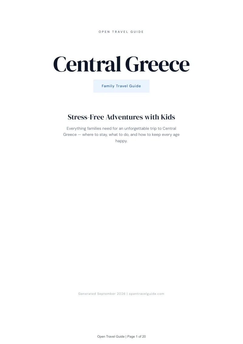 Central Greece Complete Travel Bundle: Family guide · Cover