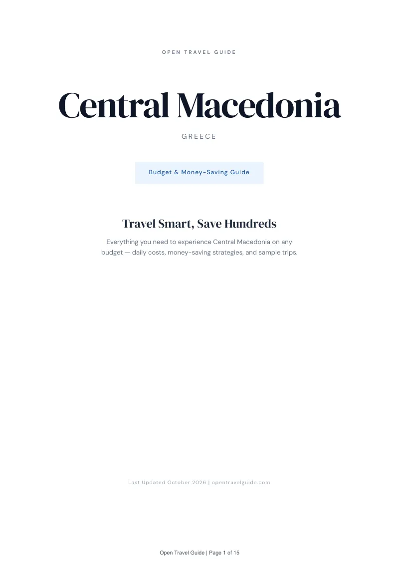Central Macedonia Budget & Money-Saving Guide: Cover