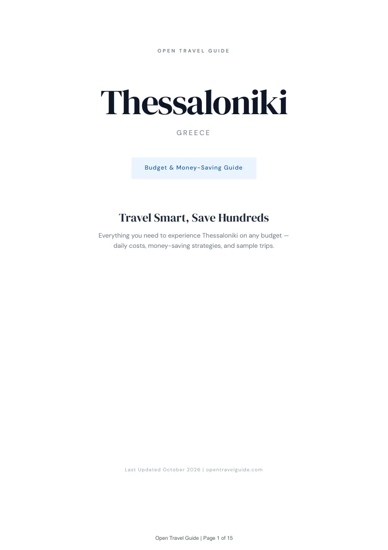 Thessaloniki Budget & Money-Saving Guide: Cover