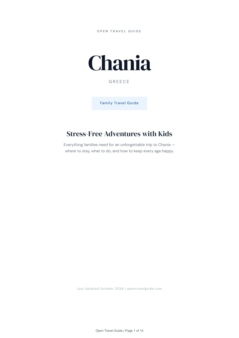 Chania Family Travel Guide: Cover