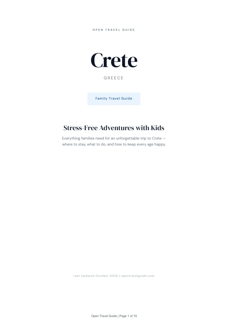 Crete Family Travel Guide: Cover