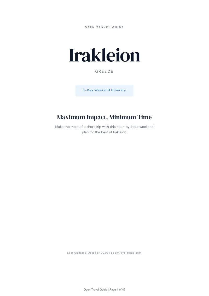 Irakleion 3-Day Weekend Itinerary: Cover