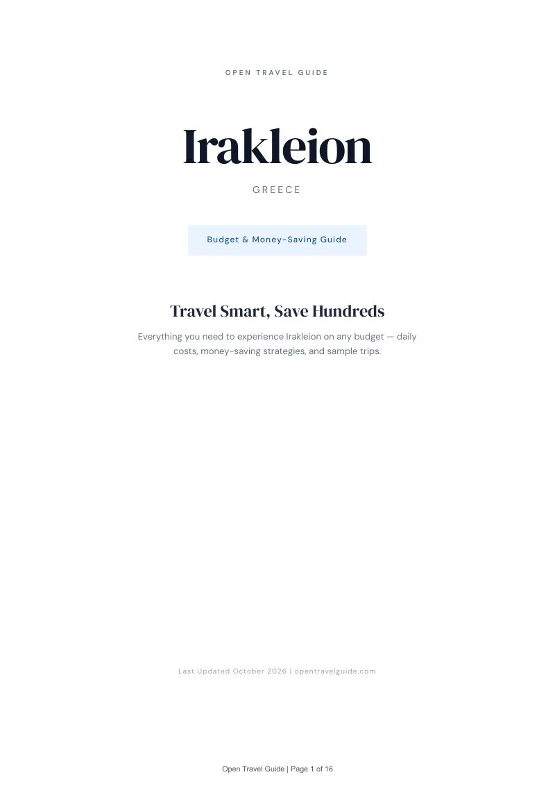 Irakleion Budget & Money-Saving Guide: Cover