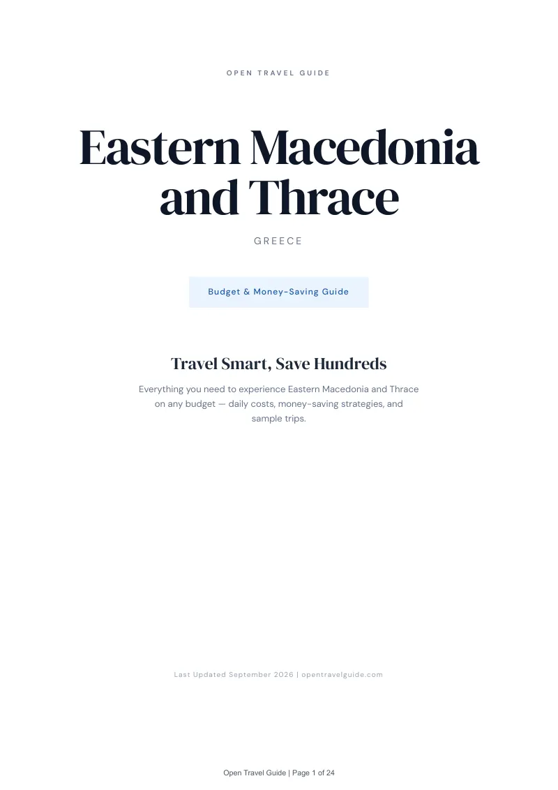 Eastern Macedonia And Thrace Complete Travel Bundle: Budget guide · Cover