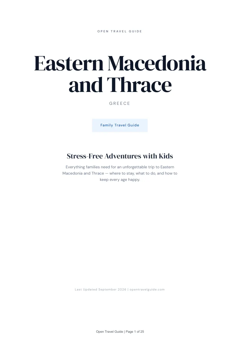 Eastern Macedonia And Thrace Complete Travel Bundle: Family guide · Cover