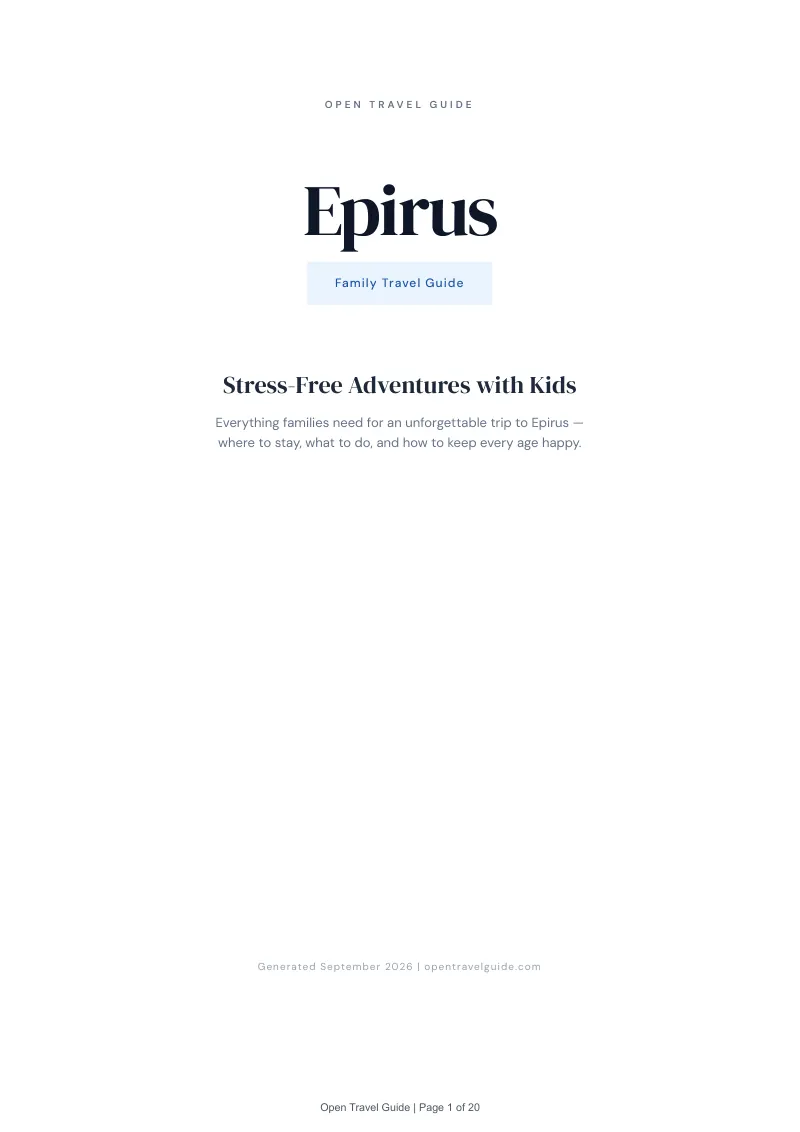 Epirus Complete Travel Bundle: Family guide · Cover