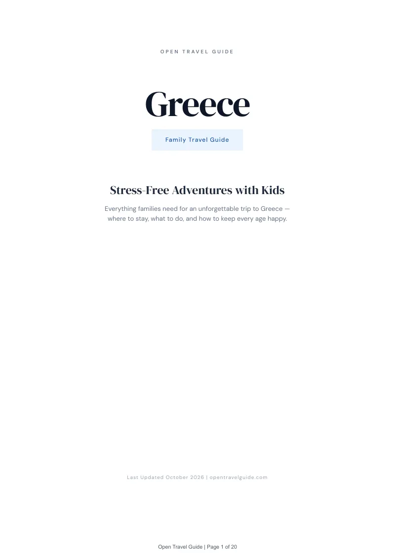 Greece Family Travel Guide: Cover