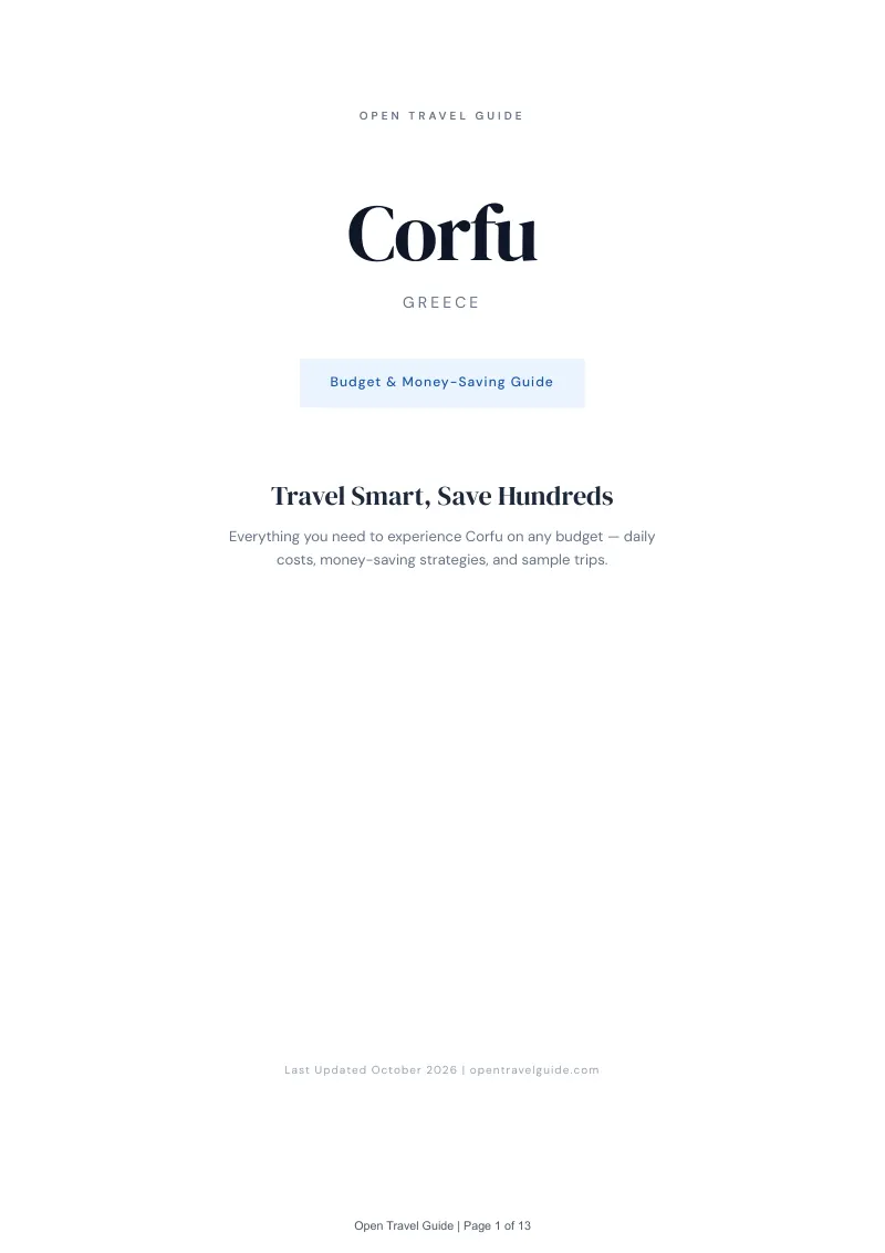 Corfu Budget & Money-Saving Guide: Cover