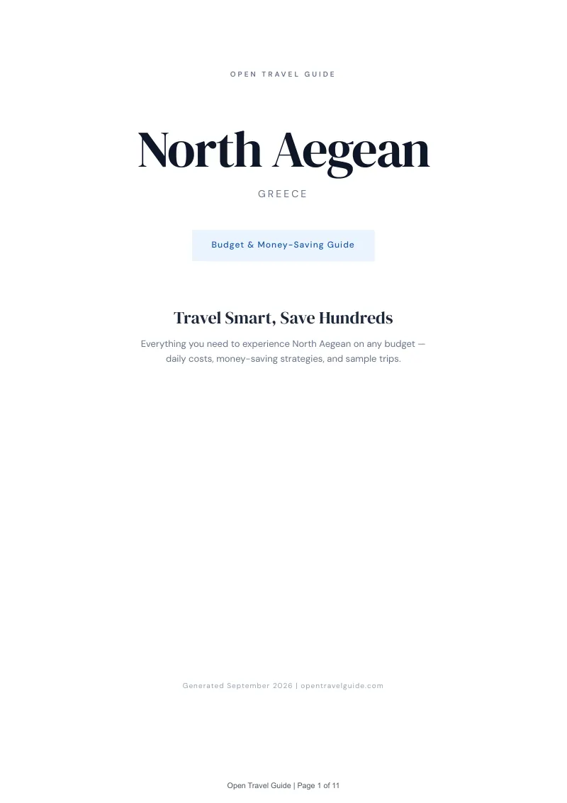 North Aegean Complete Travel Bundle: Budget guide · Cover