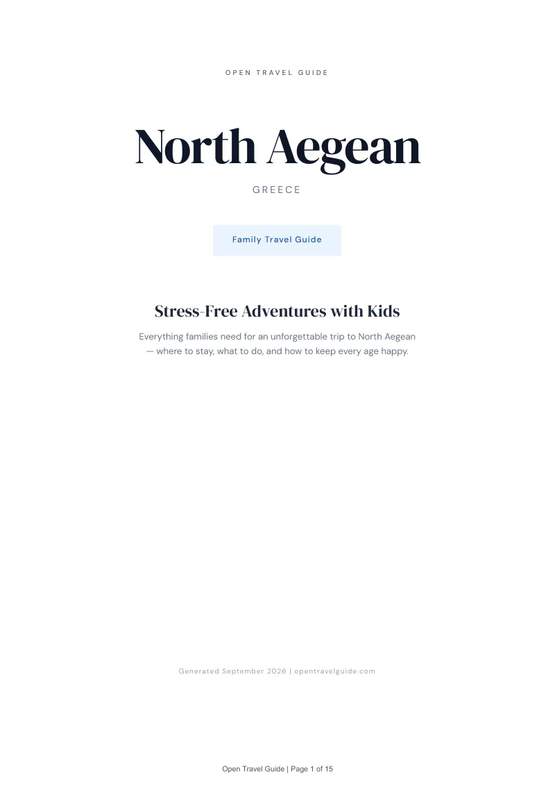 North Aegean Complete Travel Bundle: Family guide · Cover