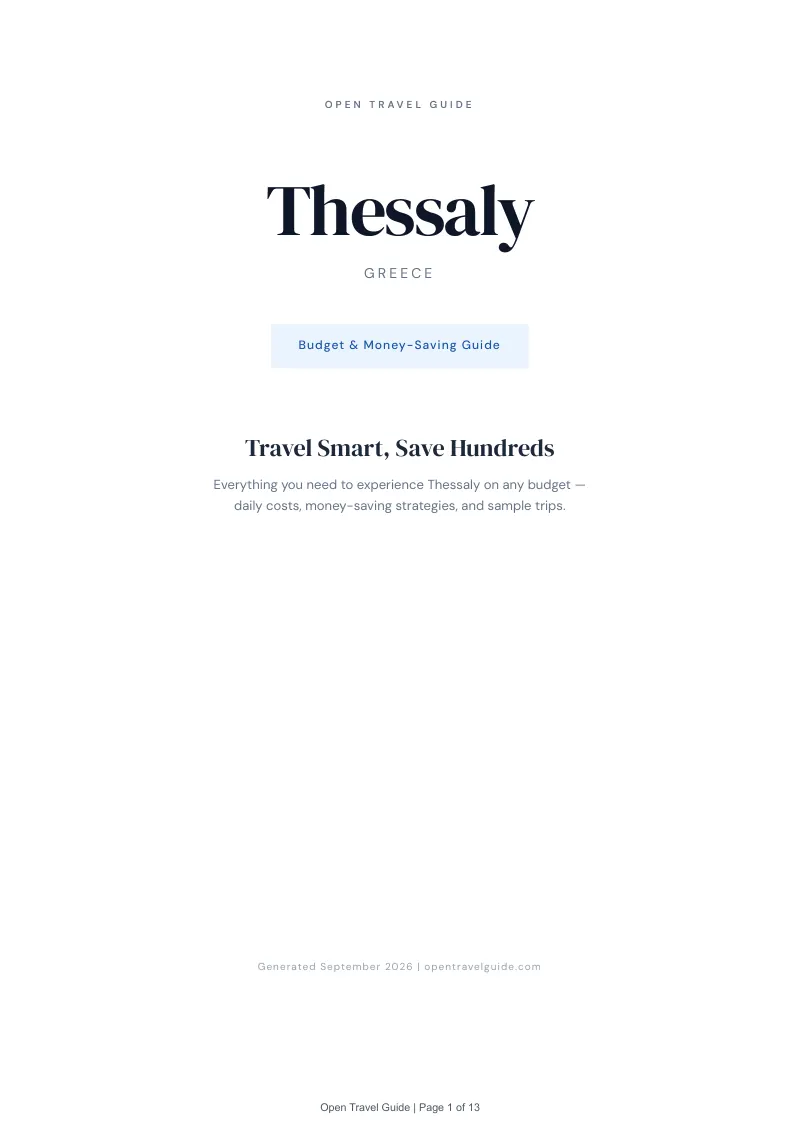 Thessaly Complete Travel Bundle: Budget guide · Cover