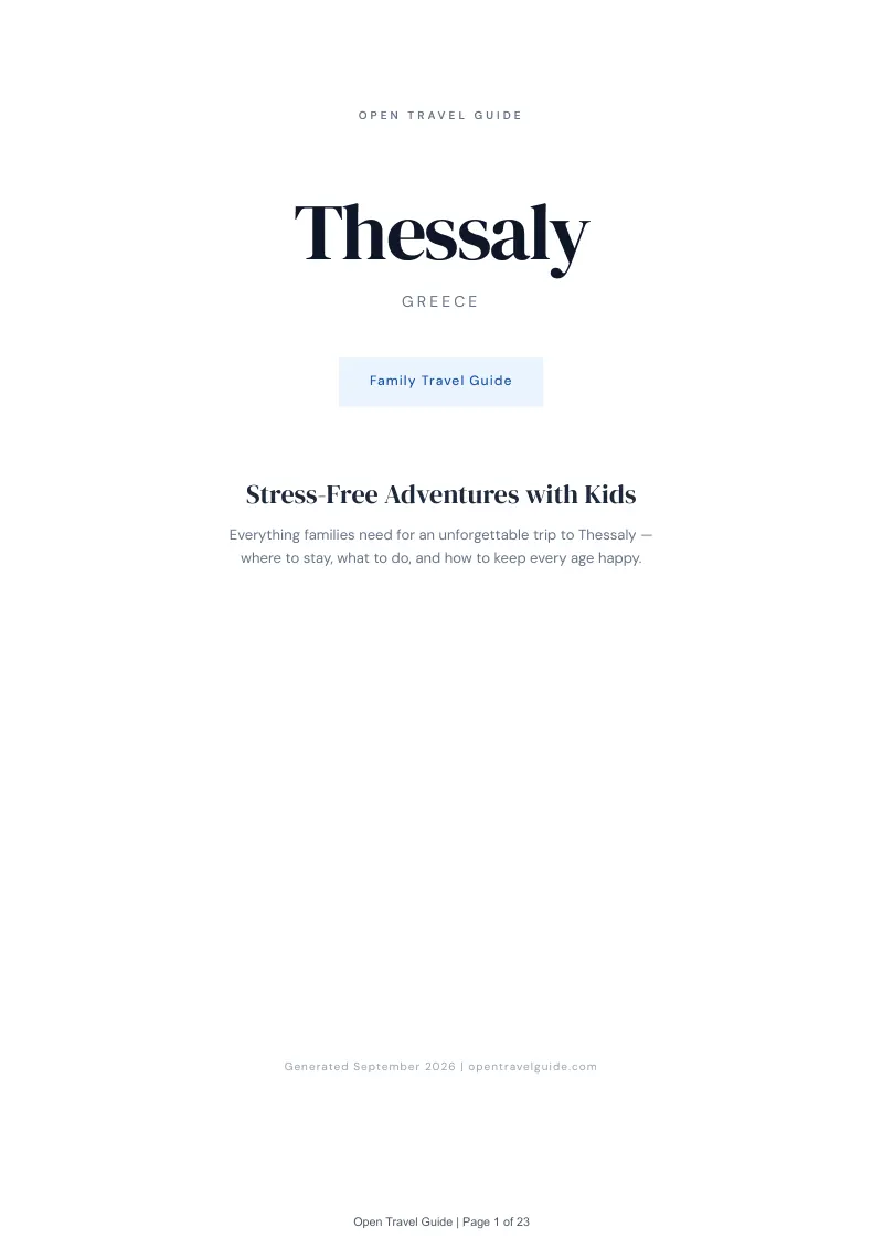Thessaly Complete Travel Bundle: Family guide · Cover
