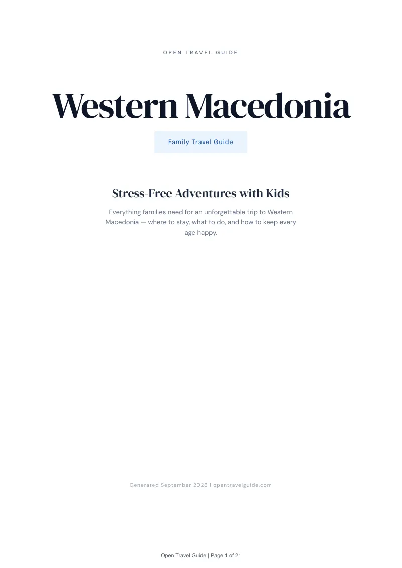 Western Macedonia Complete Travel Bundle: Family guide · Cover