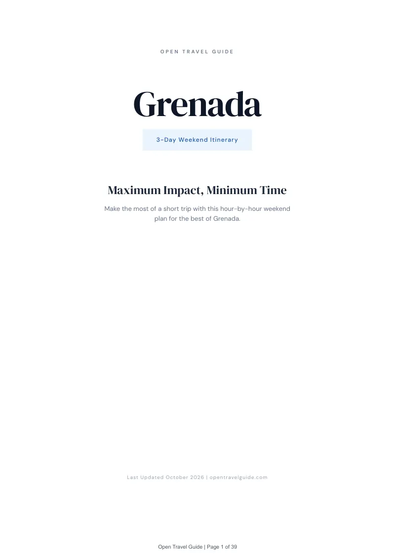 Grenada 3-Day Weekend Itinerary: Cover