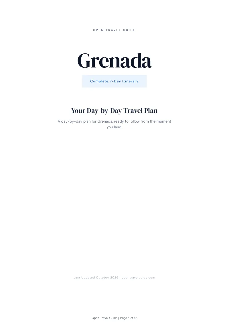 Grenada 7-Day Itinerary: Cover