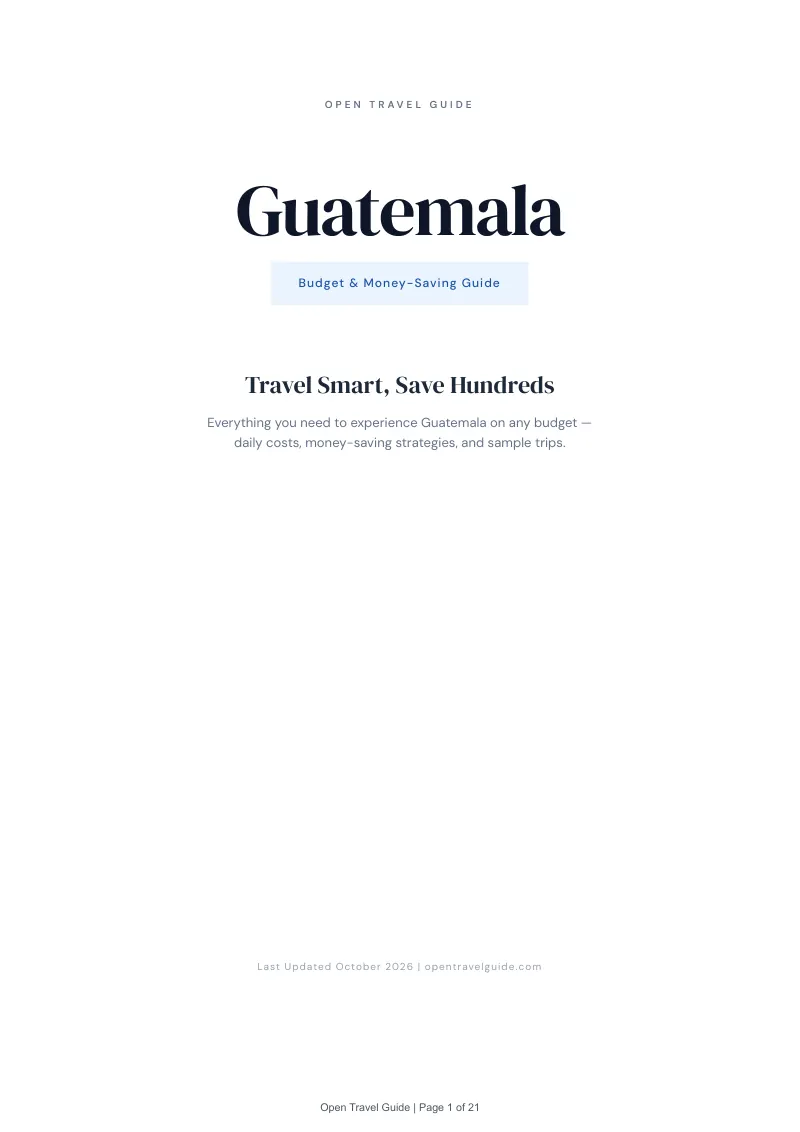 Guatemala Budget & Money-Saving Guide: Cover