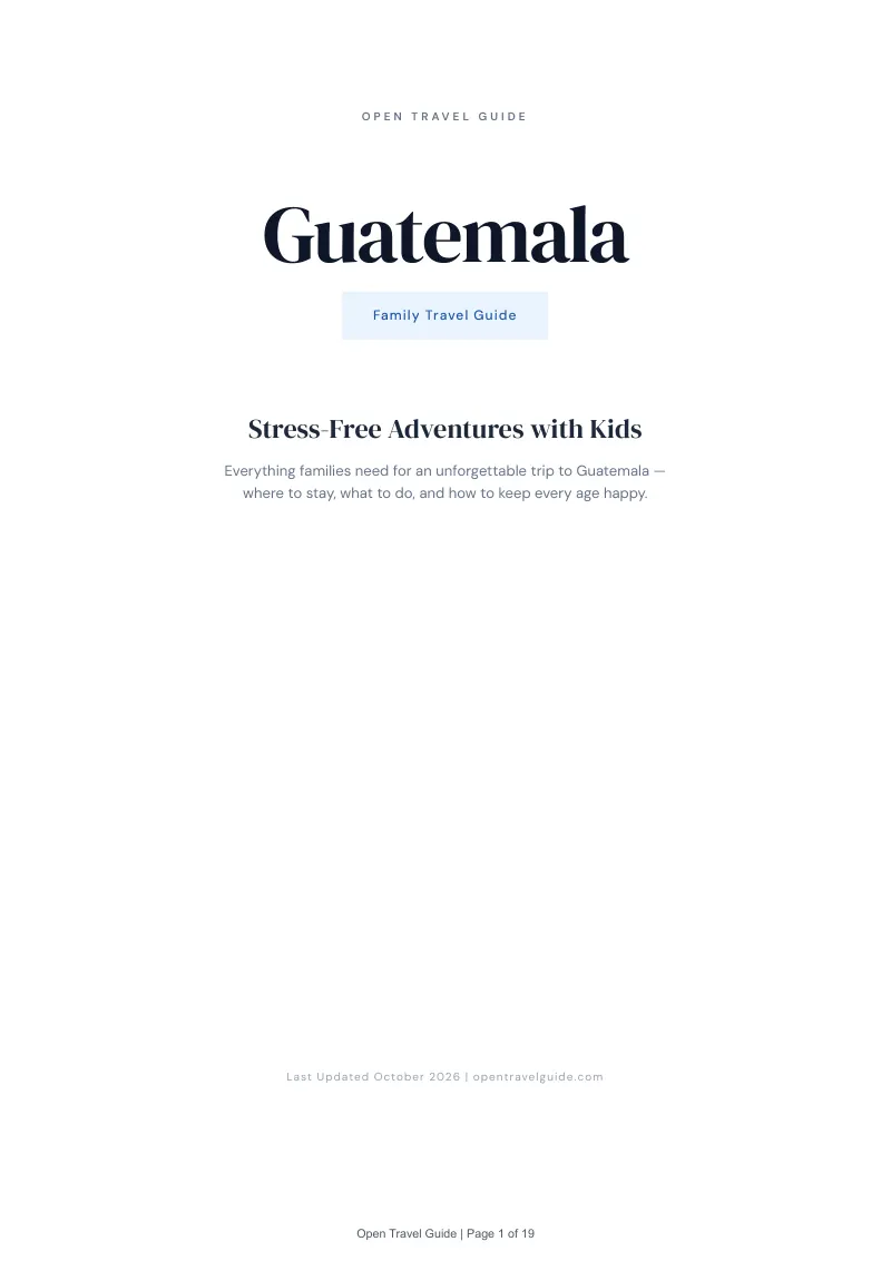 Guatemala Family Travel Guide: Cover