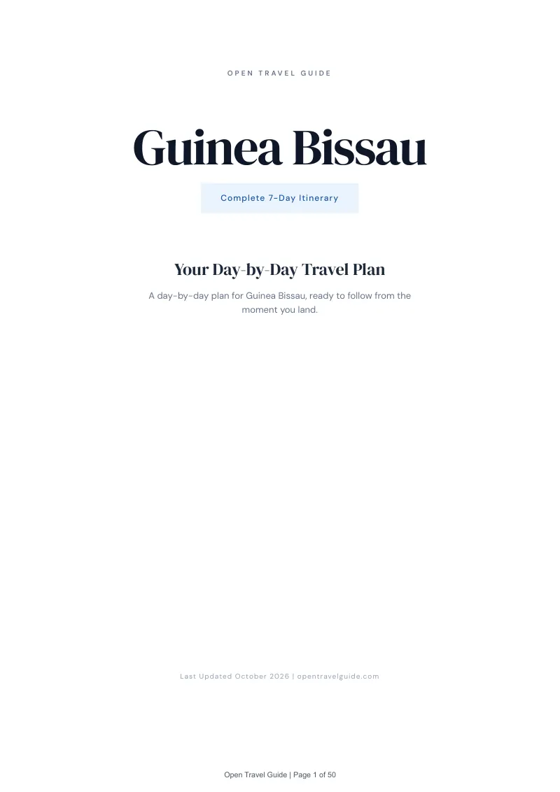 Guinea Bissau 7-Day Itinerary: Cover