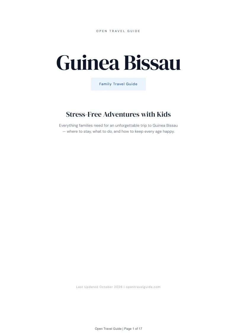 Guinea Bissau Family Travel Guide: Cover