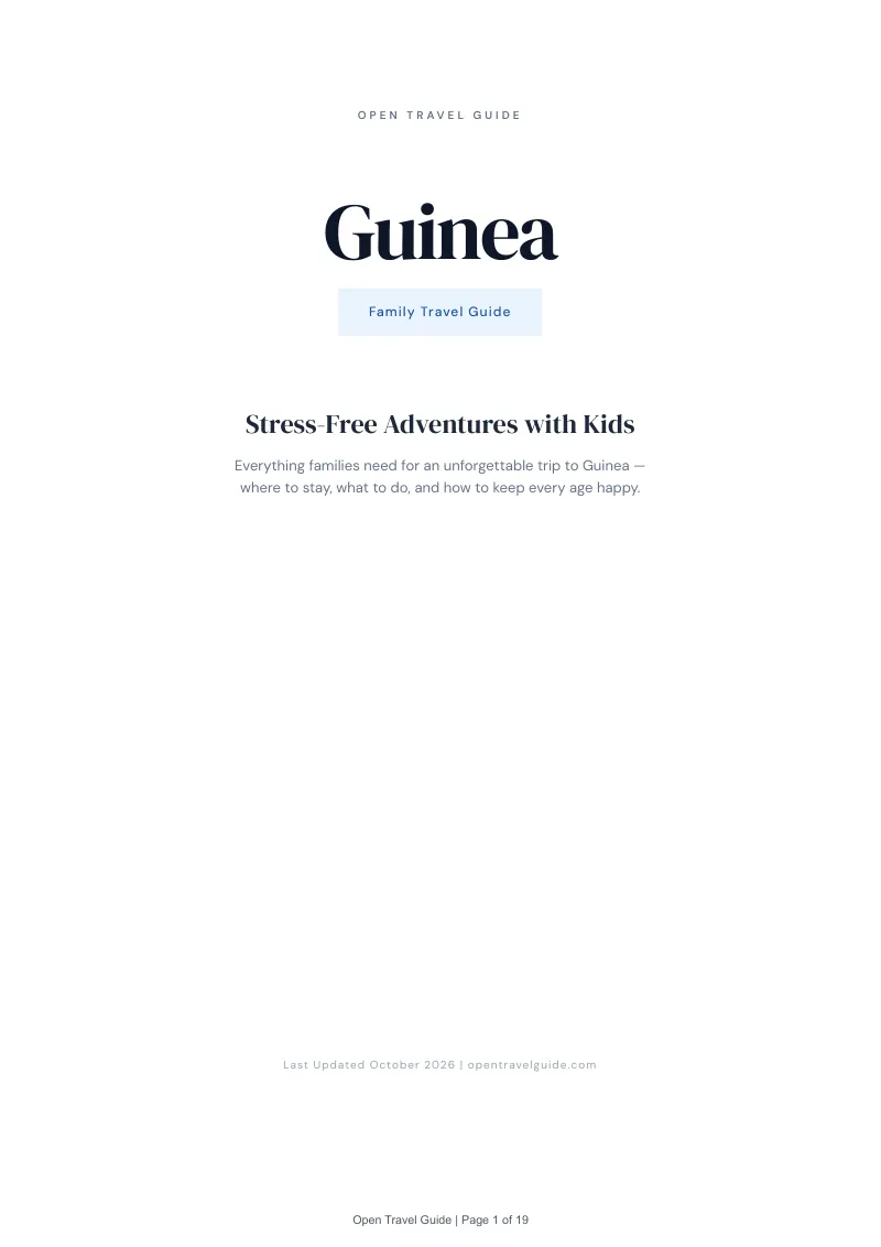 Guinea Family Travel Guide: Cover