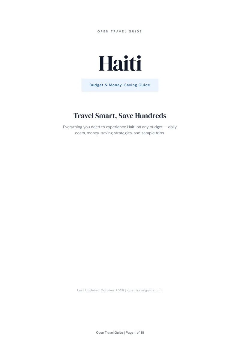 Haiti Budget & Money-Saving Guide: Cover