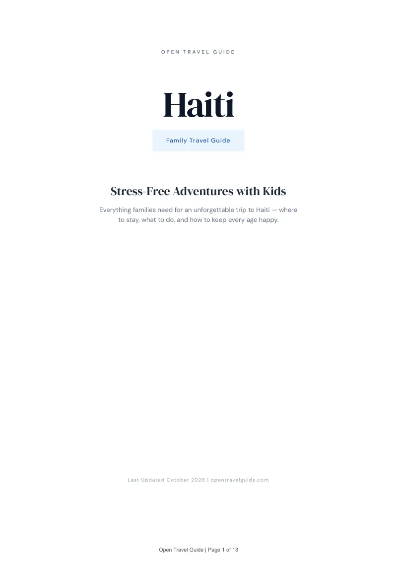 Haiti Family Travel Guide: Cover