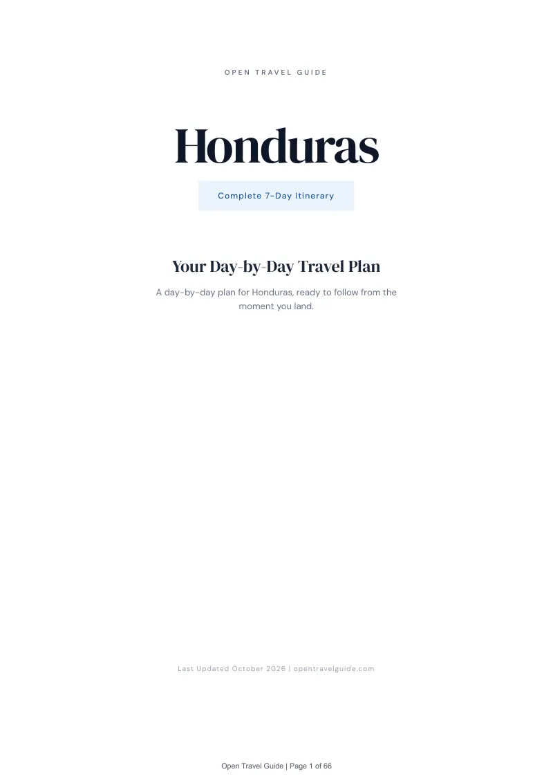 Honduras 7-Day Itinerary: Cover
