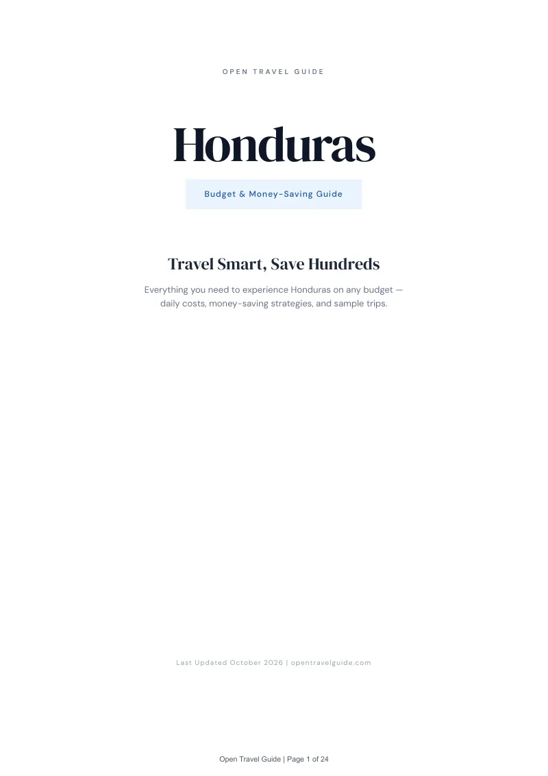 Honduras Budget & Money-Saving Guide: Cover