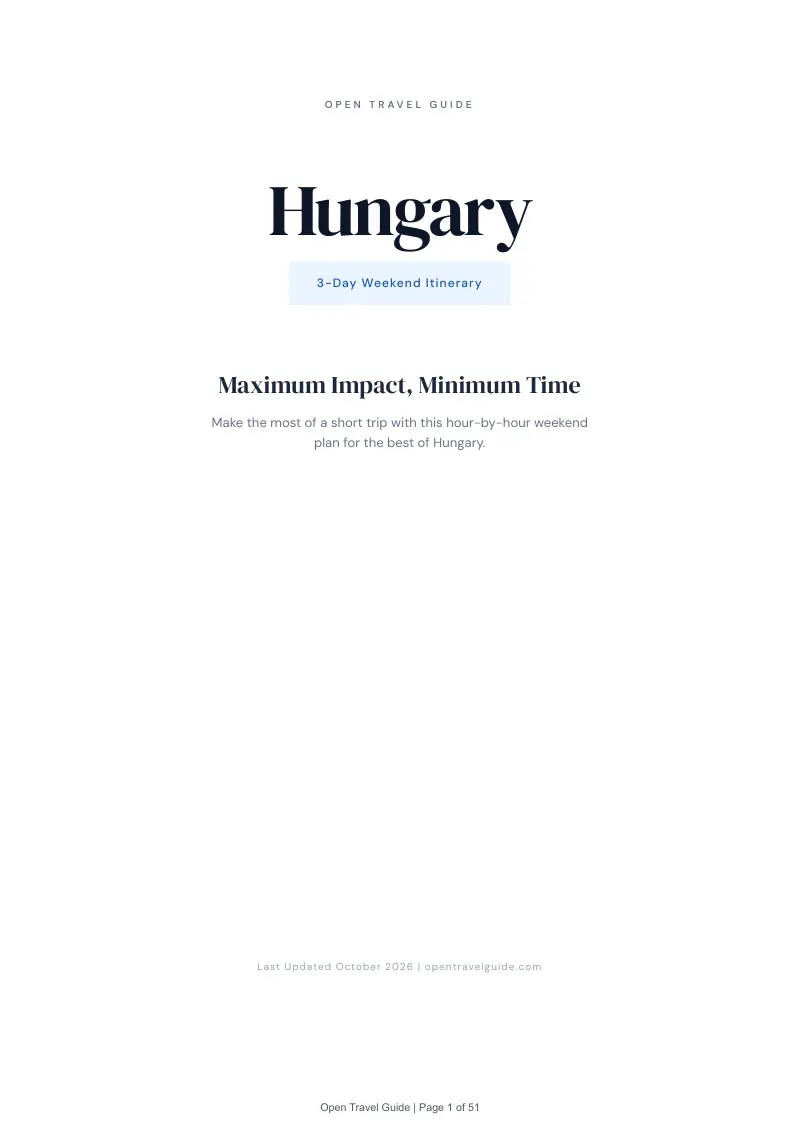 Hungary 3-Day Weekend Itinerary: Cover