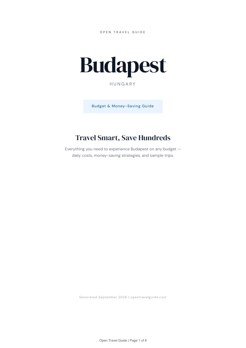 Budapest Complete Travel Bundle: Budget guide · Cover