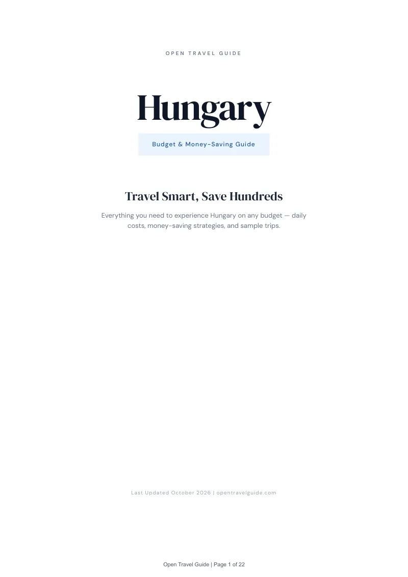 Hungary Budget & Money-Saving Guide: Cover