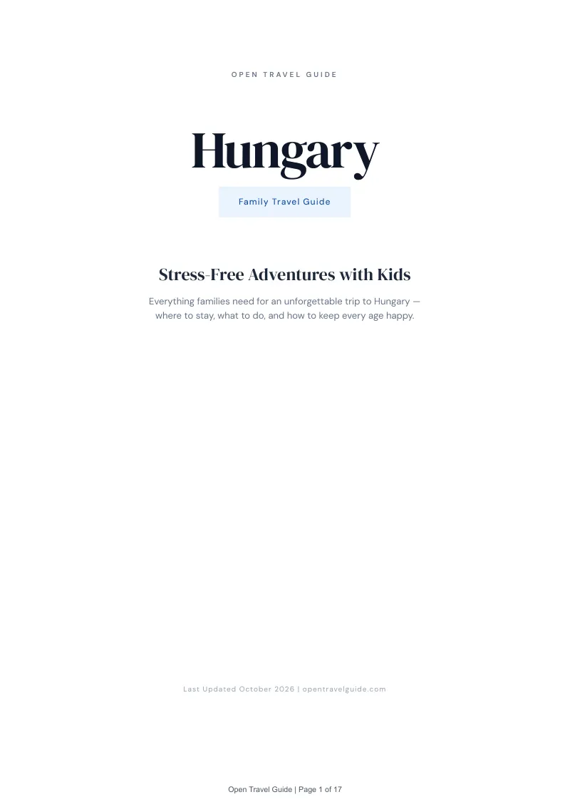 Hungary Family Travel Guide: Cover