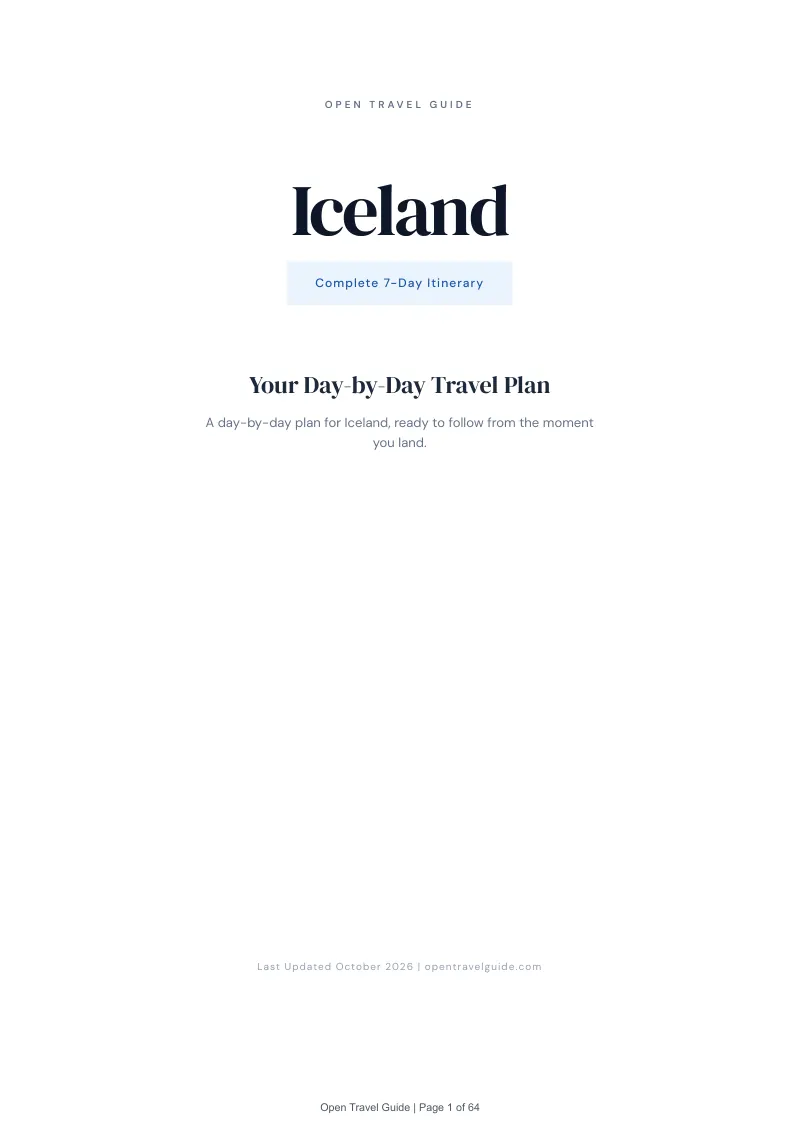 Iceland 7-Day Itinerary: Cover
