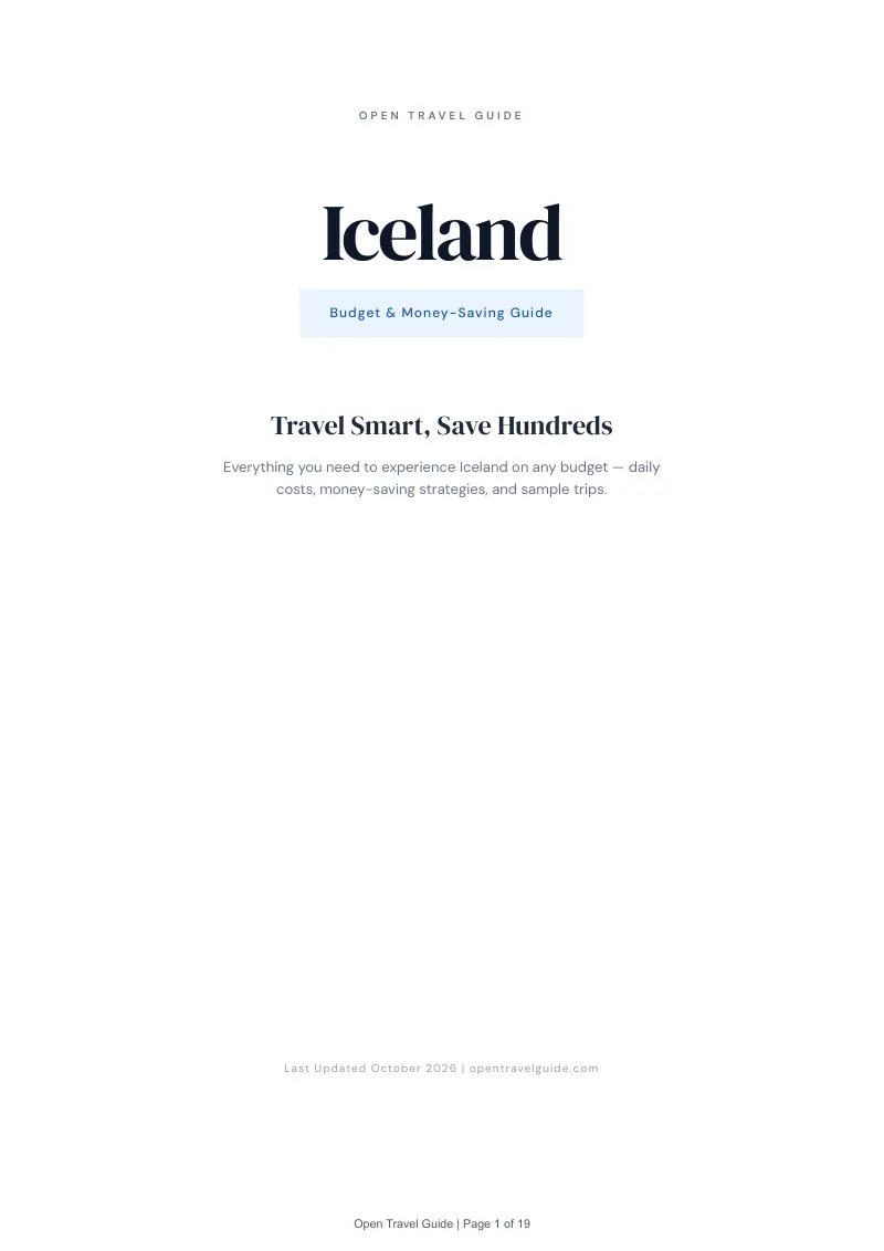 Iceland Budget & Money-Saving Guide: Cover