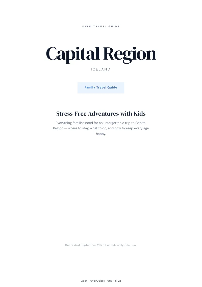Capital Region Complete Travel Bundle: Family guide · Cover