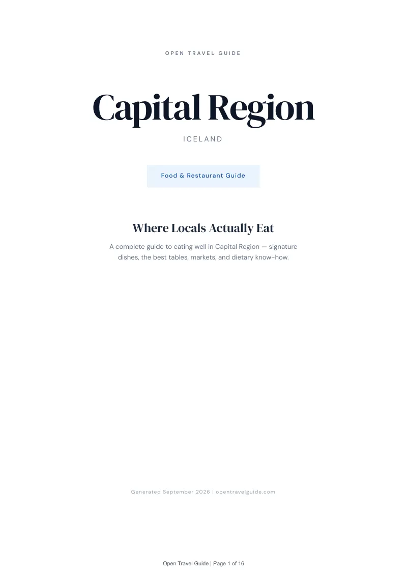 Capital Region Complete Travel Bundle: Food guide · Cover