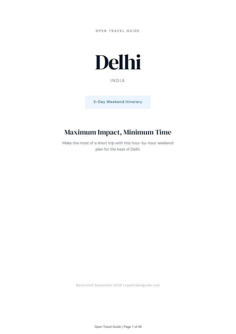 Delhi Complete Travel Bundle: 3-day itinerary · Cover